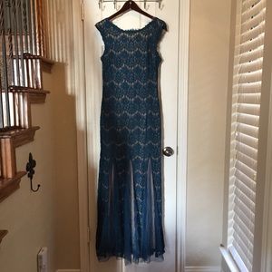 Betsy & Adam Teal Lace Gown
